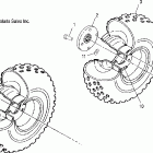 SPORTSMAN 6X6 - A05CL50AA Rear and middle wheel