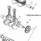 SPORTSMAN 700 - A05MH68AK/AN Коленвал и поршни