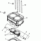 SPORTSMAN 800 EFI - A05MH76AC/AU/AW Piston and cylinder