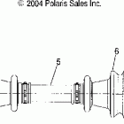 SPORTSMAN 800 EFI - A05MH76AC/AU/AW Drive shaft, front