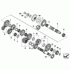F800R (K73) 6-ступенчатая трансмиссия  / шестерни передач