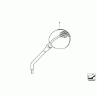 R1200R 05-10 (K27) Rear view mirror, oval