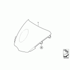 R1200S (K29) Windshield, tinted