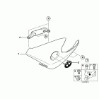 R1150R Rockster (R28) Oil cooler cover, primed / mounting parts