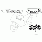F650GS Dakar 01-04 (R13) Sticker for desertblue / auraweiss