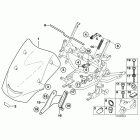 K1200RS 02-04 (K41) Adjustable windshield / mounting parts