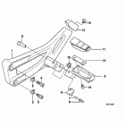 K1200RS 02-04 (K41) Кронштейны крепления  / задние подножки