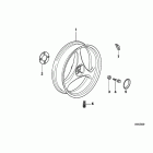 R1100RS (259S) Cast iron rim silver rear