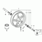 R1100S (259S) Cast front wheel with / without integr abs