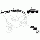 F650GS 01-04 (R13) Sticker, gelb 2 / titansilber 2