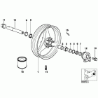 R1100RS (259S) Front silver cast iron rim / dial shaft