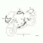 R1100S (259S) Set, carbon fibre parts