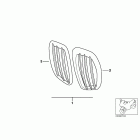 R1200C 98-03 (59C1) Set inlet grid, chrome