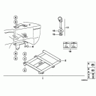 F650 (E169) Set of mounting parts f topcase