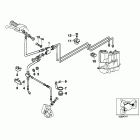 K1200LT 99-04 (89V3) Front brake pipe abs / mounting