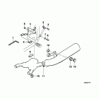 R100GS PD (47E1) Single parts f low exhaust system