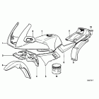 K100RS (K589) Painted parts 562 columbiasilber
