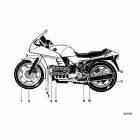 K100RS (K589) Painted parts 650 weiss / blau