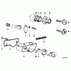 R100RS 88-93 (2478) Mounting parts f set of locks