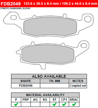 FDB2049P Ferodo ��������� �������
