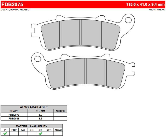 FDB2075SM Ferodo ��������� �������