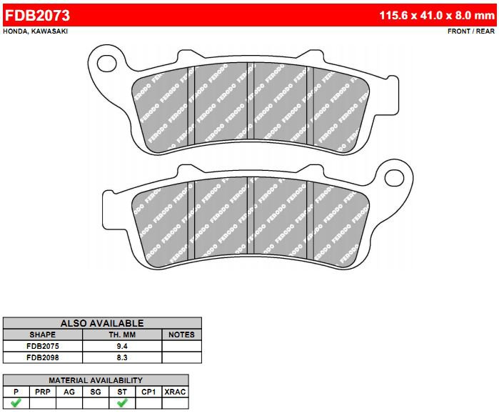FDB2073ST Ferodo ��������� �������