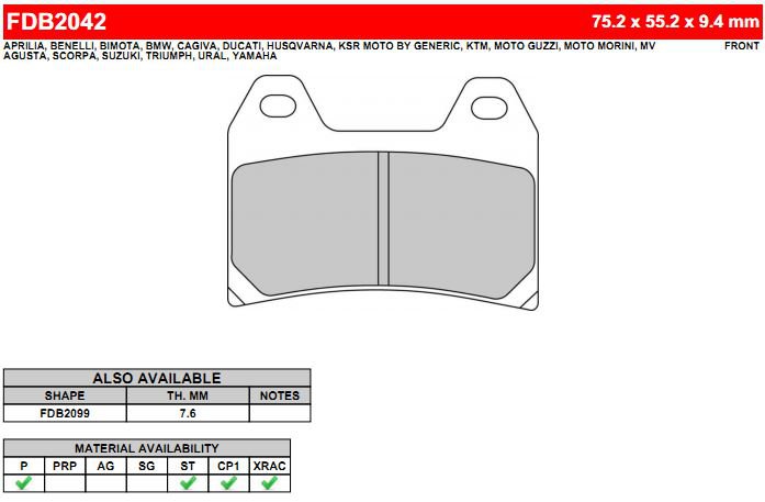 FDB2042XRAC Ferodo ��������� �������