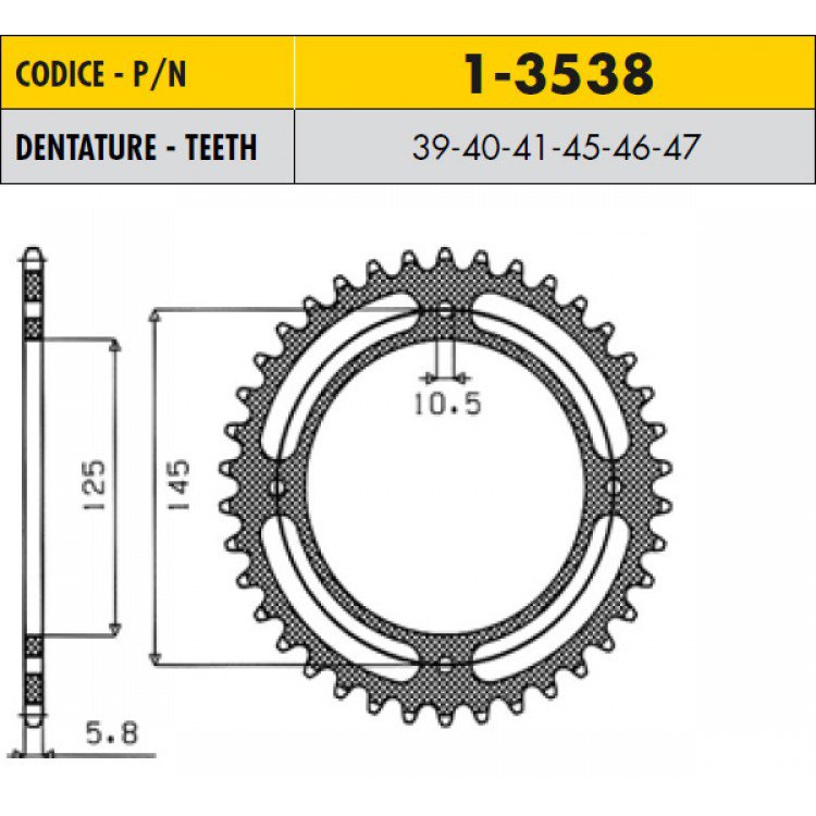   Sunstar 1-3538-39 (JTR857.39)